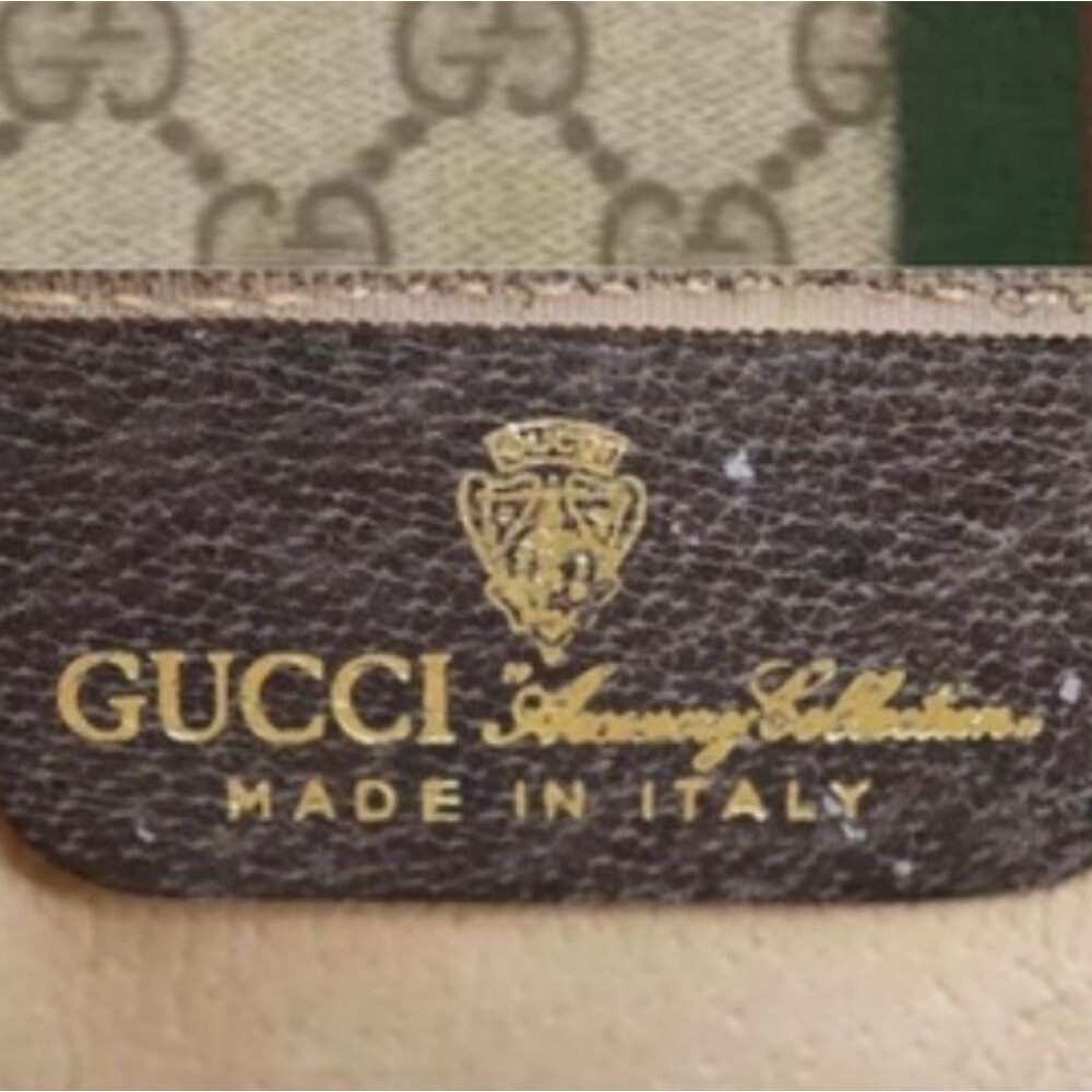 Gucci Tan and Brown GG Crossbody Bag with Red and Green Accent - Picture 16 of 16